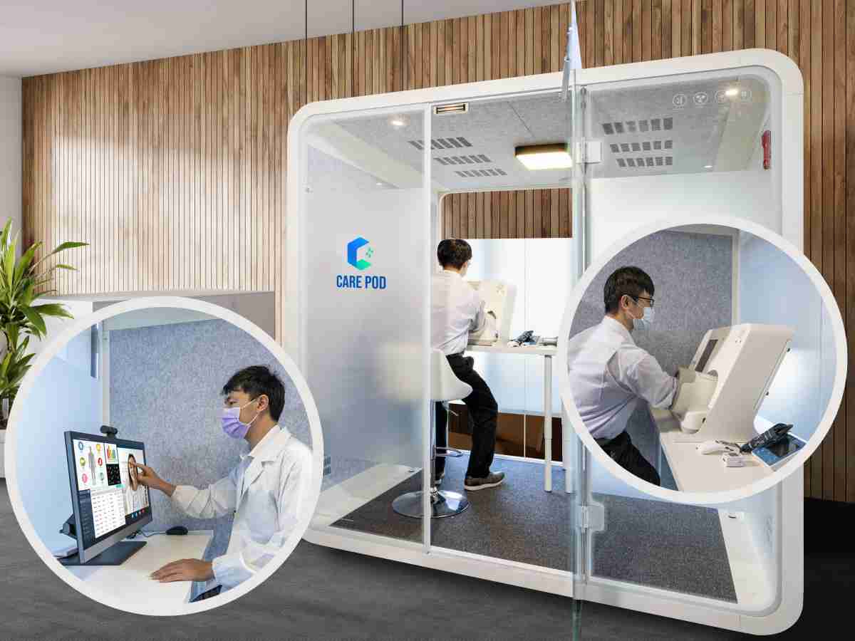 达擎于医疗科技展中展出＂远距诊疗舱＂，，以因应医疗数字化及社会高龄化趋势下、、复诊及慢性病患等族群对于远距看诊需求逐渐升高所推出的创新整合方案。。。多功能合一、、、、高隐私性的远距诊疗舱可根据病患端与医师端的不同需求，，，，提供弹性化及客制化功能，，节省医生和病患的精力及时间